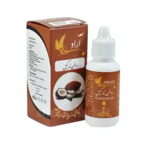 روغن نارگیل طبیعی آراد 30 میل مناسب مراقبت پوست و مو | فروشگاه شفامارکت