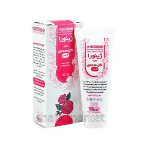 کرم گل محمدی طبیعی ژینورا 50 میلی‌ لیتر برای مراقبت و آبرسانی پوست | شفامارکت